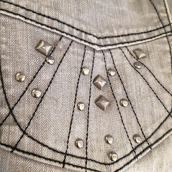 Urban Heritage stud embellished embroidered rhinestone stretch jeans size 12/13 - Picture 10 of 11